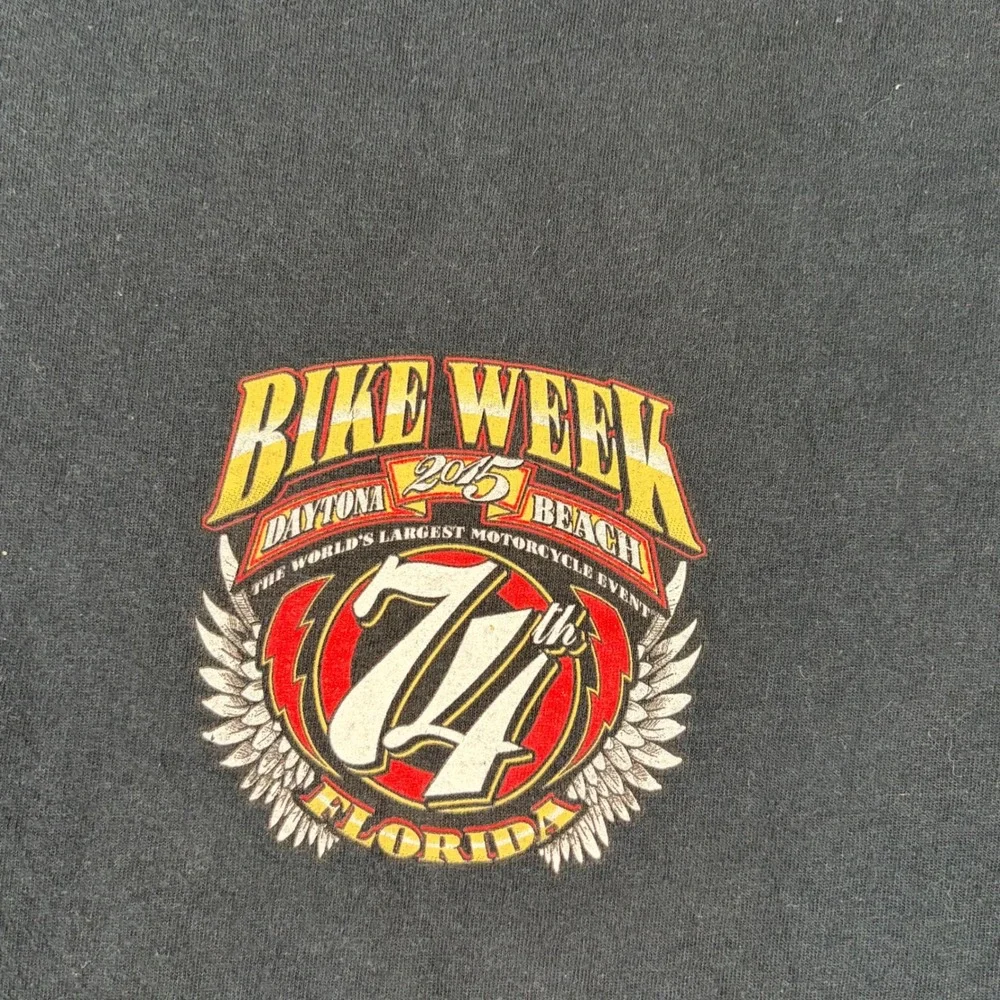 Gildan Bike Week 2015 T Shirt Mens XL‎ Daytona Beach Florida Motorcycle Graphic